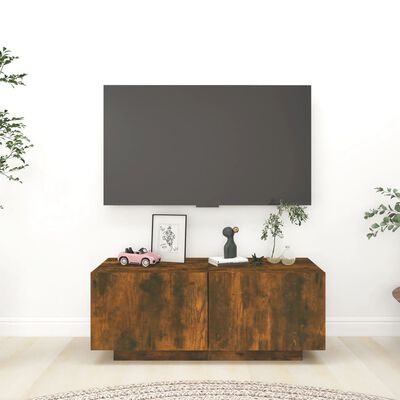 vidaXL TV skříňka kouřový dub 100 x 35 x 40 cm kompozitní dřevo