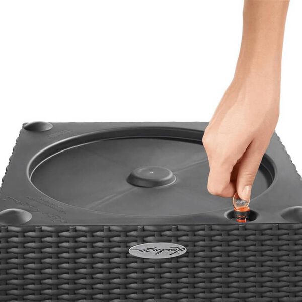 LECHUZA Květináč CUBE Cottage 50 ALL-IN-ONE žulový