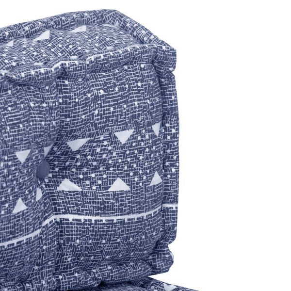 vidaXL Pouf indigový textil