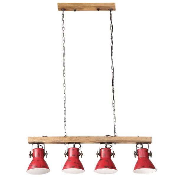 vidaXL Stropn&iacute; sv&iacute;tidlo 25 W červen&aacute; patina 90 x 24 x 111 cm E27