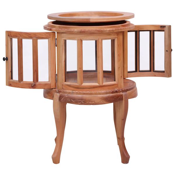 vidaXL Vitrínová skříňka přírodní 50 x 50 x 76 cm masivní mahagon