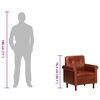 vidaXL Klubové křeslo hnědé pravá kůže