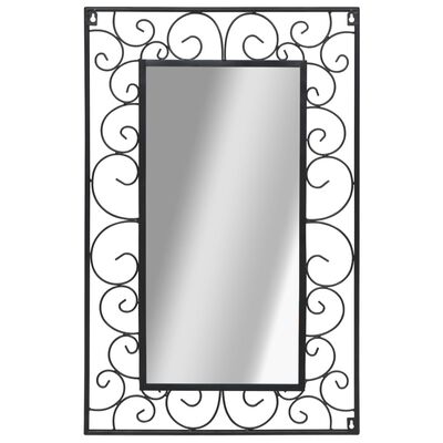 vidaXL Nástěnné zrcadlo obdélníkové 50 x 80 cm černé