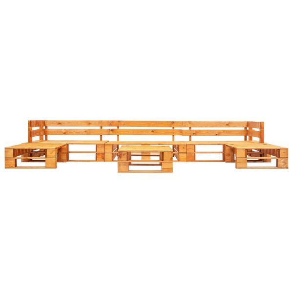 vidaXL 4d&iacute;ln&aacute; zahradn&iacute; sedac&iacute; souprava z palet dřevo medově hněd&aacute;