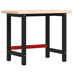 vidaXL Pracovn&iacute; stůl 100 x 60 x 83 cm masivn&iacute; dubov&eacute; dřevo obd&eacute;ln&iacute;kov&yacute;