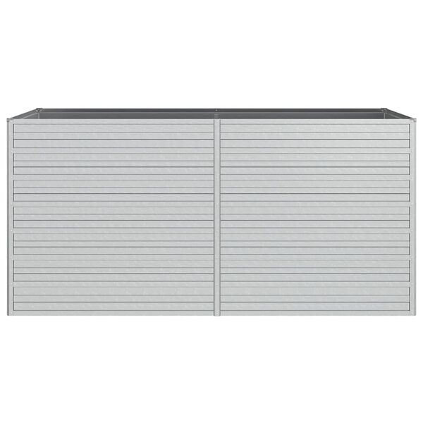 vidaXL Zahradn&iacute; vyv&yacute;&scaron;en&yacute; z&aacute;hon 160x80x77 cm pozinkovan&aacute; ocel stř&iacute;brn&yacute;