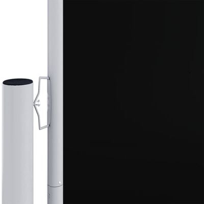 vidaXL Zatahovací boční markýza černá 220 x 1 200 cm