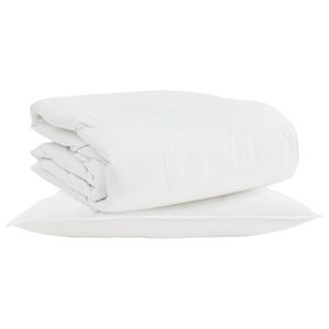 vidaXL 2-in-1 Duvet s pol&scaron;t&aacute;řem 2 ks B&iacute;l&aacute; Peř&iacute;