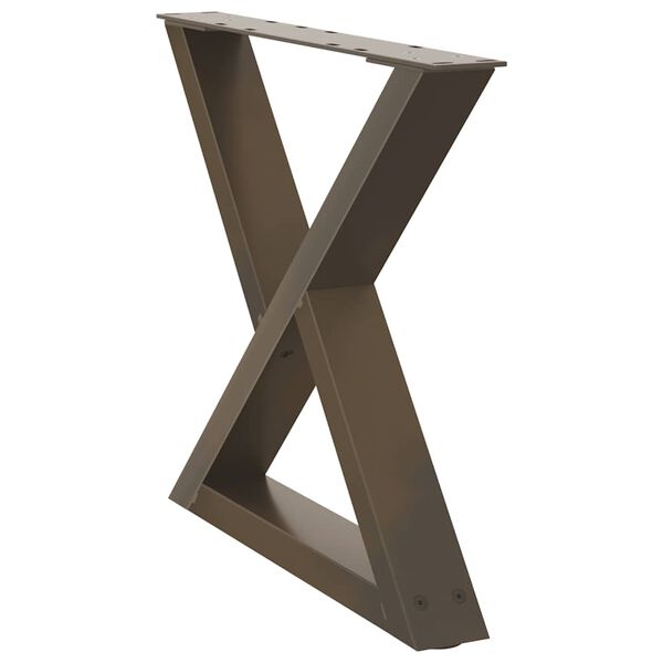 vidaXL Nohy konferenčn&iacute;ho stolku 2 ks př&iacute;rodn&iacute; ocel 50 x (42-43,3) cm ocel