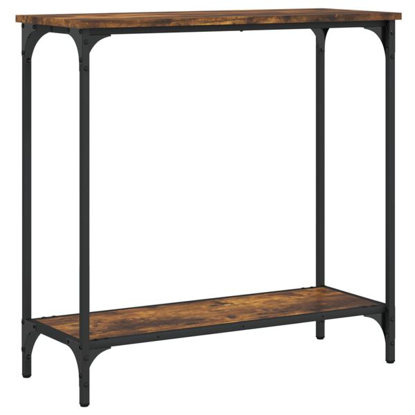vidaXL Konzolov&yacute; stolek kouřov&yacute; dub 75 x 30,5 x 75 cm kompozitn&iacute; dřevo