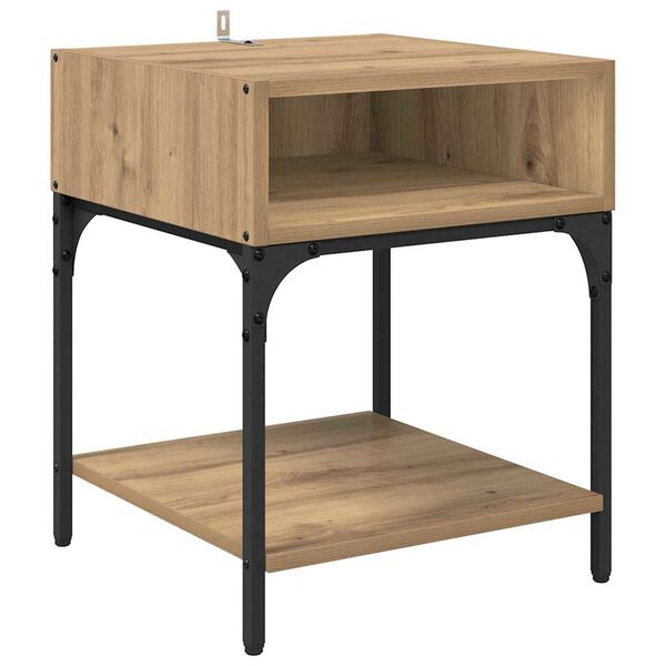 vidaXL Nočn&iacute; stolek Artisanov&yacute; dub 40 x 40 x 50 cm kompozitn&iacute; dřevo