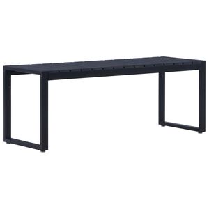 vidaXL Zahradn&iacute; lavice 120,5 cm PS deska čern&aacute;
