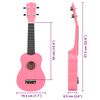 vidaXL Set soprano ukulele s obalem pro děti růžov&eacute; 23"