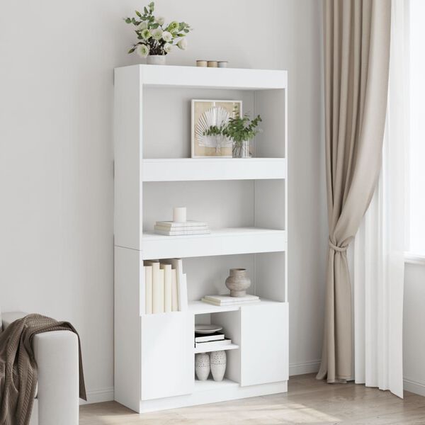 vidaXL Skříň highboard bílá 92 x 33 x 180 cm kompozitní dřevo