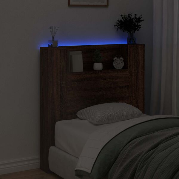 vidaXL Čelo postele Hněd&yacute; dub 100 x 16,5 x 103,5 cm kompozitn&iacute; dřevo