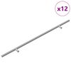 vidaXL Rukojeť 12 ks Stř&iacute;brn&aacute; 500 mm Ocel