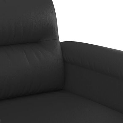 vidaXL 3dílná sedací souprava s poduškami černá umělá kůže