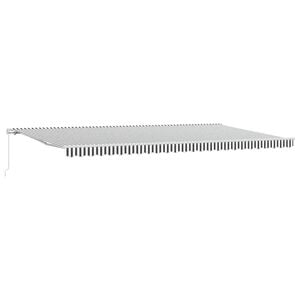 vidaXL Ručně zatahovac&iacute; mark&yacute;za antracitov&aacute; a b&iacute;l&aacute; 600 x 300 cm
