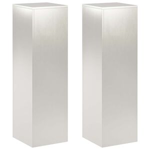 vidaXL Stojan na rostliny 2 pcs Stř&iacute;brn&aacute; 30 x 30 x 100 cm Ocel