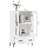 vidaXL Skř&iacute;ň highboard b&iacute;l&aacute; 69,5 x 31 x 115 cm kompozitn&iacute; dřevo