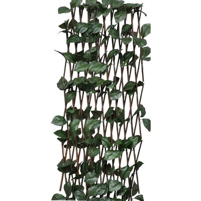vidaXL Vrbový trelážový plot 5 ks s umělými listy 180 x 60 cm