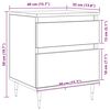vidaXL Nočn&iacute; skř&iacute;ňka Čern&yacute; dub 40 x 35 x 50 cm kompozitn&iacute; dřevo
