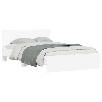 vidaXL Rám postele s čelem bílý 120 x 190 cm