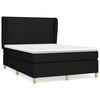 vidaXL Box spring postel s matrac&iacute; čern&aacute; 140 x 190 cm textil
