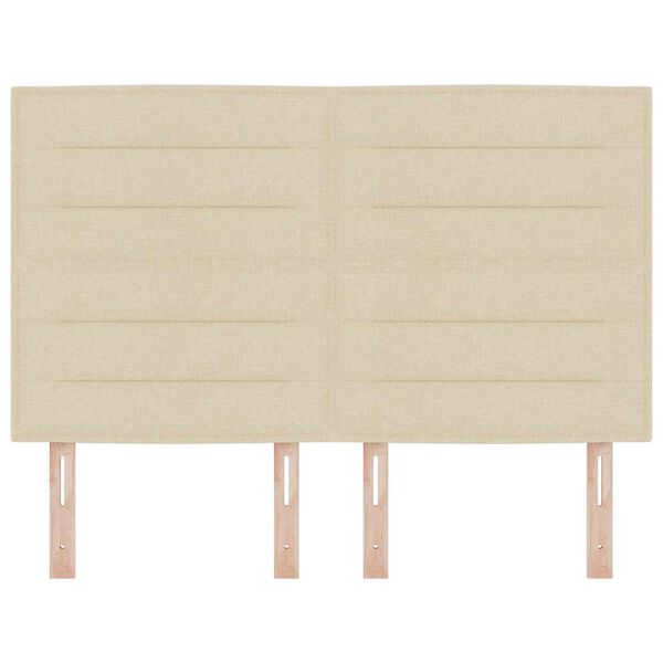 vidaXL Čelo postele s čelo Kr&eacute;mov&aacute; 144 cm Uměl&aacute; kůže