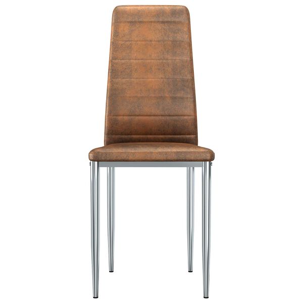 vidaXL J&iacute;deln&iacute; židle 2 pcs Hněd&aacute; 41.5 x 48 x 99 cm