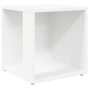 vidaXL Odkl&aacute;dac&iacute; stolek b&iacute;l&yacute; 33 x 33 x 34,5 cm kompozitn&iacute; dřevo