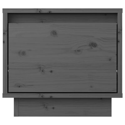 vidaXL Noční stolky 2 ks šedé 35 x 34 x 32 cm masivní borové dřevo