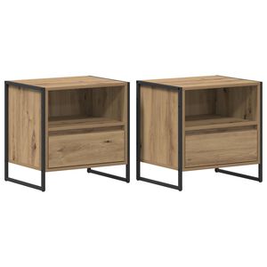 vidaXL Nočn&iacute; stolek 2 ks Dub artisan 50 x 39,5 x 50 cm