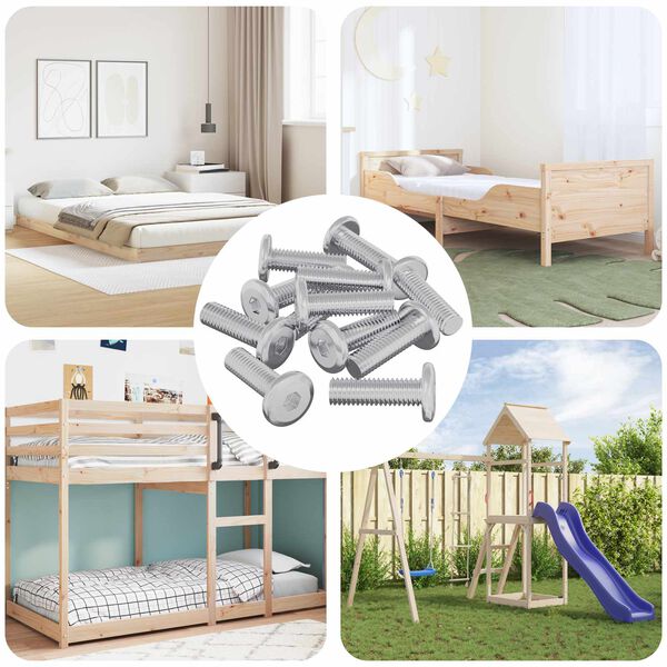 vidaXL &Scaron;roub 1593 pcs Stř&iacute;brn&aacute; 8 x 25 mm Ocel