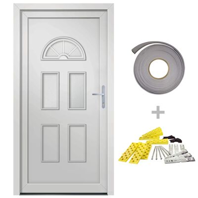 vidaXL Vchodové dveře bílé 88 x 190 cm PVC