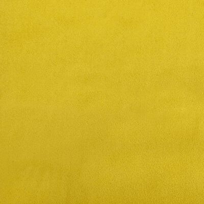 vidaXL Pohovka s polštáři 2místná žlutá samet