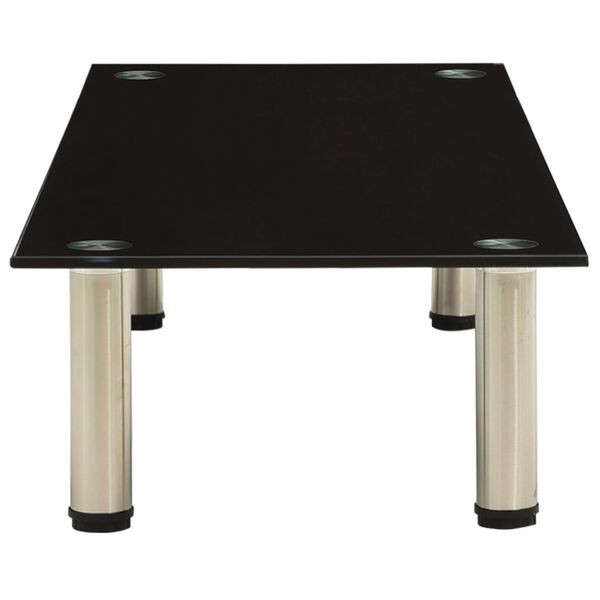 vidaXL TV stolek čern&yacute; 100 x 35 x 17 cm tvrzen&eacute; sklo