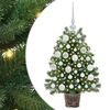 vidaXL Uměl&yacute; v&aacute;nočn&iacute; stromeček s 150 LED diodami Zelen&aacute; 75 cm PE a PVC