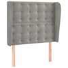 vidaXL Čelo postele typu u&scaron;&aacute;k světle &scaron;ed&eacute; 103x23x118/128 cm samet