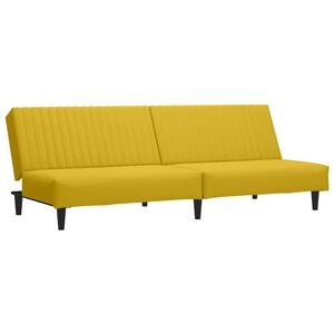 vidaXL 2m&iacute;stn&aacute; rozkl&aacute;dac&iacute; pohovka žlut&aacute; samet