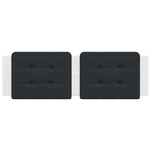 vidaXL Pol&scaron;t&aacute;ř na čelo postele Zadar čern&yacute; a b&iacute;l&yacute; 160 cm uměl&aacute; kůže