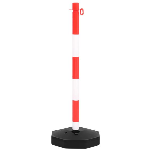 vidaXL Sada sloupků s 10m plastov&yacute;m řetězem