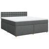 vidaXL Box spring postel s matrac&iacute; tmavě &scaron;ed&aacute; 180x200 cm textil