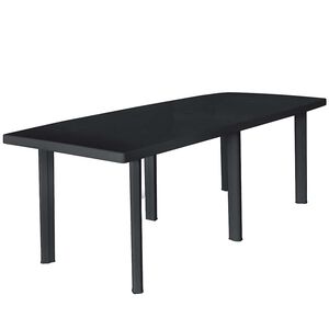 vidaXL Zahradn&iacute; stůl antracitov&yacute; 216 x 90 x 72 cm plastov&yacute;