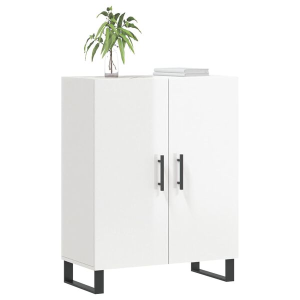 vidaXL Př&iacute;born&iacute;k b&iacute;l&yacute; s vysok&yacute;m leskem 69,5x34x90 cm kompozitn&iacute; dřevo