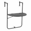 441601 Livin'outdoor Balcony Foldable Table Half Round Grey