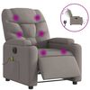 vidaXL Elektrick&eacute; mas&aacute;žn&iacute; polohovac&iacute; křeslo taupe textil