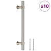 vidaXL N&aacute;bytkov&eacute; &uacute;chytky 10 ks stř&iacute;brn&eacute; 128 mm nerezov&aacute; ocel