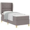 vidaXL Postel s boxspringem s čelo Taupe 200 x 80 cm textil