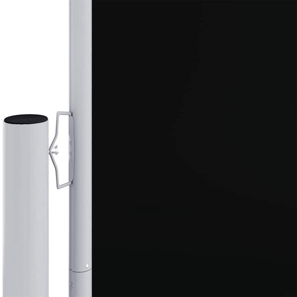 vidaXL Zatahovací boční markýza černá 180 x 600 cm